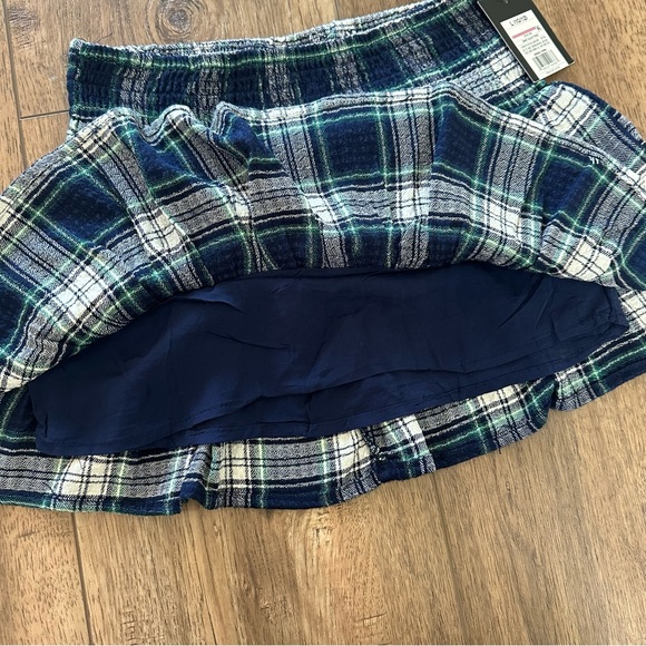 NWT! Art Class Girl’s Gingham Skirt, Plaid, Navy, White, Green, Lined, - Picture 6 of 7